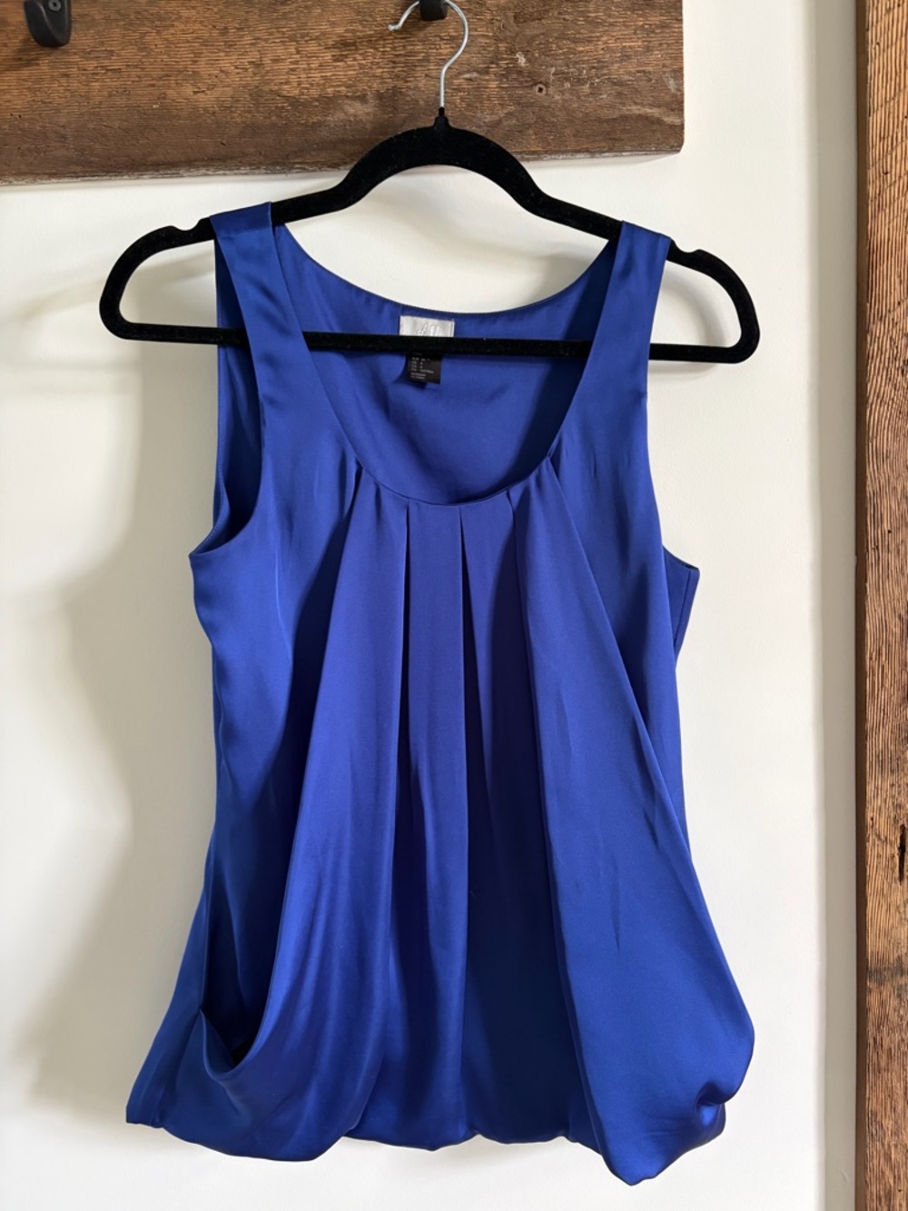 H&M Royal Blue Pleated Sleeveless Camisole